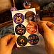 Étiquettes suspendues rondes en papier boîte à bonbons biscuits sac cartes de message pour halloween HJEW-E004-01-6
