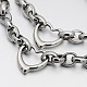 304 Stainless Steel Cross Rolo Chain Jewelry Sets SJEW-A077-02P-2