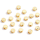 Benecreat 40 Stück 18 Karat vergoldete langlebige flache runde Messingperlen Abstandsperlen für die Schmuckherstellung von Armbändern KK-BC0007-09-4