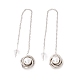 Longue chaîne avec boucles d'oreilles pendantes en perles de plastique EJEW-A067-05P-1