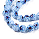 Chapelets de perles en verre de millefiori manuelles LK-T001-10H-3