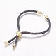 Nylon Cord Bracelet Making X-MAK-P005-04G-1