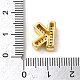 真鍮マイクロパヴェクリアキュービックジルコニアチャーム  18KGP本金メッキ  文字k  10.5~13.5x3.5~14x5mm  穴：1.8~2x1.8~2.5mm ZIRC-C009-01G-K-3
