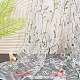Gorgecraft 幅 60.24 インチの花柄刺繍レース生地カラフルな花刺繍レーストリム生地ホワイトメッシュアップリケパーティードレススカート衣類 diy 縫製装飾工芸品 OCOR-GF0001-92A-4