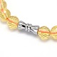 Faceted Round Gemstone Graduated Beaded Necklaces NJEW-I066-01-S-3