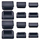 Gorgecraft 24 個 3 スタイルのプラスチック家具エンドキャップ  椅子の脚インサートプラグ  椅子脚グライドプロテクター  長方形  ブラック  15~25x30~50x17~18mm  8個/スタイル FIND-GF0005-30-1
