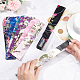Nbeads 10 Uds 10 colores tela de seda plegable estampado floral bolsa de almacenamiento de abanico chino ABAG-NB0001-98-3
