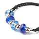 Bracelet cordon perles européennes en verre à facettes BJEW-JB07035-01-5
