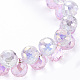 Bracelets coulissants en perles de verre à facettes étincelantes pour adolescentes femmes BJEW-T016-07A-2