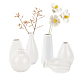 NBEADS 6 Pcs Mini Ceramic Flower Vase BOTT-NB0001-05-1