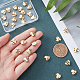 CREATCABIN 1 Box 30Pcs Heart Spacer Beads 18K Gold Plated Alloy Love Shape Small Hole Golden European Loose Bead Irregular Wavy for DIY Jewelry Making Necklaces Bracelets Valentine's Day Gifts TIBEB-CN0001-01-3