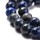 Lapis lazuli naturales hebras de perlas redondas G-E262-01-8mm-2