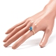 Anillo de dedo con chips de piedras preciosas RJEW-JR00495-3