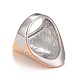 Ионное покрытие (ip) 304 массивное кольцо из нержавеющей стали для женщин RJEW-B040-06B-3
