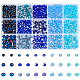 NBEADS 1025 Pcs 15 Styles Faceted Rondelle Glass Beads Kit EGLA-NB0001-27-2