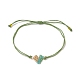 Bracelets à maillons de coeur en graines japonaises faits à la main BJEW-MZ00011-2