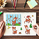 GLOBLELAND Forest Deer Clear Stamps Cute Animals Silicone Clear Stamp Seals for Cards Making DIY Scrapbooking Photo Journal Album Decoration DIY-WH0167-56-744-2