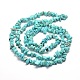 Puce turquoise synthétique chapelets de perles X-G-M205-77-2