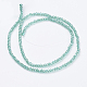 Chapelets de perles en verre électroplaqué GLAA-F076-FR01-2