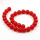 Dyed Natural White Jade Round Bead Strands G-J268-6mm-02-2