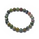 Natural Indian Agate Bead Stretch Bracelets BJEW-K212-C-010-2