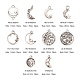 100pcs 10 estilos colgantes de anillo de aleación de estilo tibetano TIBEP-CJ0001-47-3