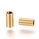 イオンプレーティング（ip）304ステンレス鋼チューブビーズ  ゴールドカラー  6x3mm  穴：2mm STAS-L216-23E-G-2