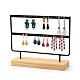 Double Levels Rectangle Iron Earring Display Stand CON-PW0001-151A-02-1