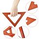 WADORN 2 sets Triangle Wooden Bag Handles DIY-WR0001-12B-2