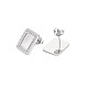 Accessoires de puces d'oreilles en 304 acier inoxydable STAS-N097-239P-2