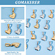 Gomakerer 12 pz 2 colori 304 ciondoli in acciaio inossidabile STAS-GO0001-05-5
