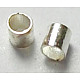 真鍮製チューブつぶし玉カシメ玉  鉛フリーとニッケルフリー  銀色のメッキ  1.5mm  穴：1mm E001-S-FF-2