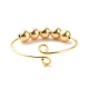 銅線巻き指輪  男性女性のための真鍮ビーズリング  ライトゴールド  usサイズ10 1/2(20mm) RJEW-JR00421-4