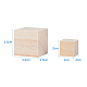 Bloque de madera cubo macizo benecreat DIY-BC0010-04-3