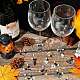 12 pièces thème halloween alliage émail & verre imitation jade perlé verre à vin breloques AJEW-SC0002-08-4