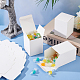 ベネクリエイトクラフト紙箱  長方形  ホワイト  8x6x6cm CON-BC0004-89A-5