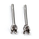 304 Stainless Steel Stud Earring Settings X-STAS-B004-05P-E-1
