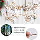 GORGECRAFT 24Pcs Wood Christmas Tree Ornaments Snowflake & Angel Pendant Wooden Craved Hanging Craft Decorations 3D Rustic Farmhouse Ornaments Holiday Decor for Winter Wonderland HJEW-GF0001-39C-6