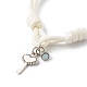 Bracelets réglables en corde de polyester ciré coréen BJEW-TA00001-7