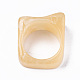 樹脂フィンガー指輪  天然石風  小麦  usサイズ6 3/4(17.1mm) RJEW-N033-010-B02-4