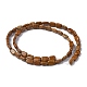 Natural Yellow Wood Lace Stone Beads Strands G-Z006-B04-3