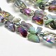Faceted Rainbow Color Plated Glass Butterfly Bead Strands EGLA-F088-C03-1