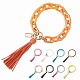 Porte-clés bracelet à maillons de chaîne HJEW-SW00013-04-1