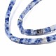 Perles de jaspe tache bleue naturelle G-S299-139-3