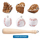 15 Stk. 3-Stil Baseball-Übungsanhänger aus PU-Leder und Theaceae-Holz FIND-TA0001-65-4