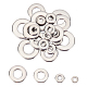 Unicraftale 24 pcs 4 styles 304 anneaux de liaison en acier inoxydable STAS-UN0021-74P-1