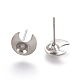 Accessoires de puces d'oreilles en 304 acier inoxydable X-STAS-G187-07P-2