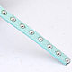 Silver Aluminum Studded Faux Suede Cord LW-D004-16-S-2