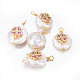 Natural Cultured Freshwater Pearl Pendants PEAR-E013-24A-2