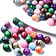 Baking Painted Opaque Solid Color Glass Beads DGLA-N033-07-3